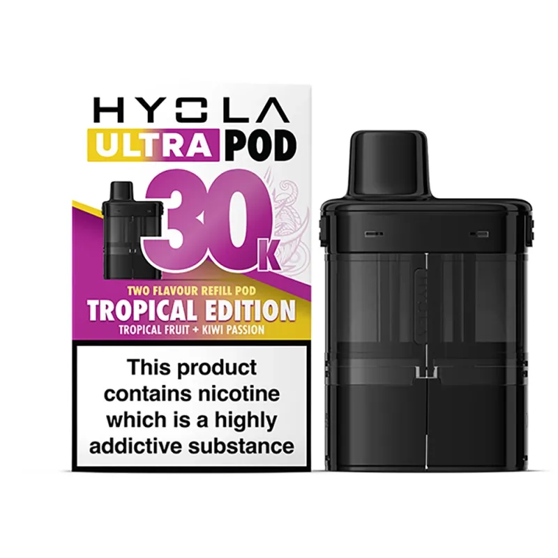 Hyola Ultra 30,000 Puffs Prefilled Pods Tropical Edition(Tropical Fruit & Kiwi Passion)
