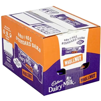Cadbury Dairy Milk Bar Wholenut 45g (Pack of 48)