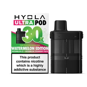 Hyola Ultra 30,000 Puffs Prefilled Pods Watermelon Edition(Watermelon Ice & Watermelon Strawberry
Peach)