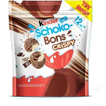 Kinder Schoko Bons 22.4g (Pack of 12)
(Master Box 8 Stripes x 12 Bags)