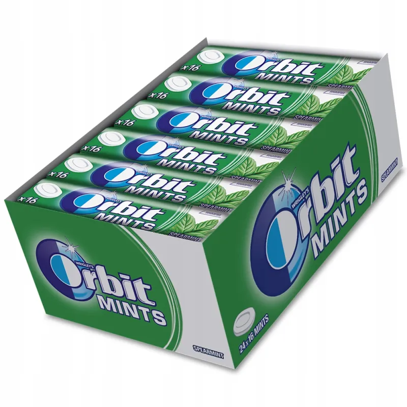 Orbit Mints 28g Spearmint (Pack of 24)