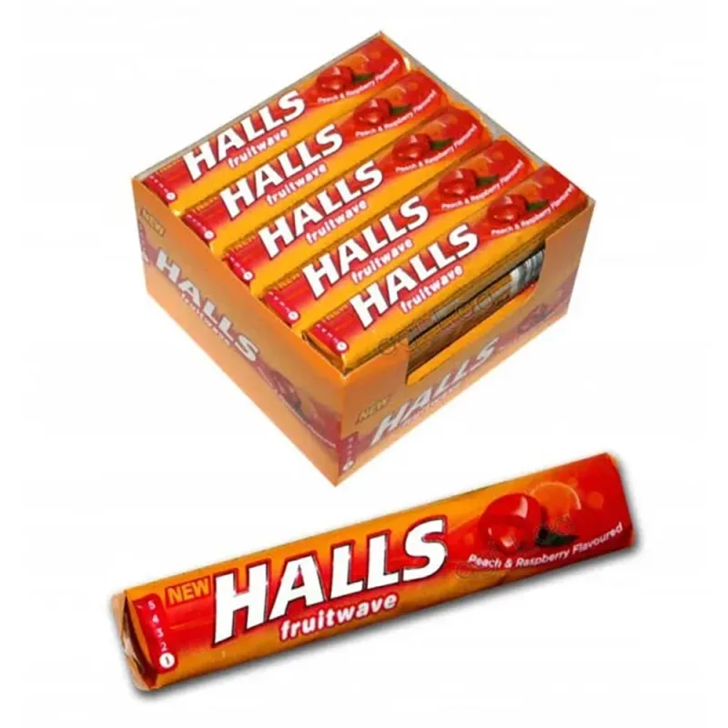 Halls Sugar Free Bubblegum Fruitwave 45g Peach (Pack of 6)