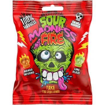 Argo Lollipop Sour Madness Fire 60g (Pack of 10)