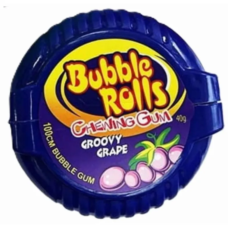 Snak Brands Bubble Roll 50g Groovy Grape (Pack of 12)
