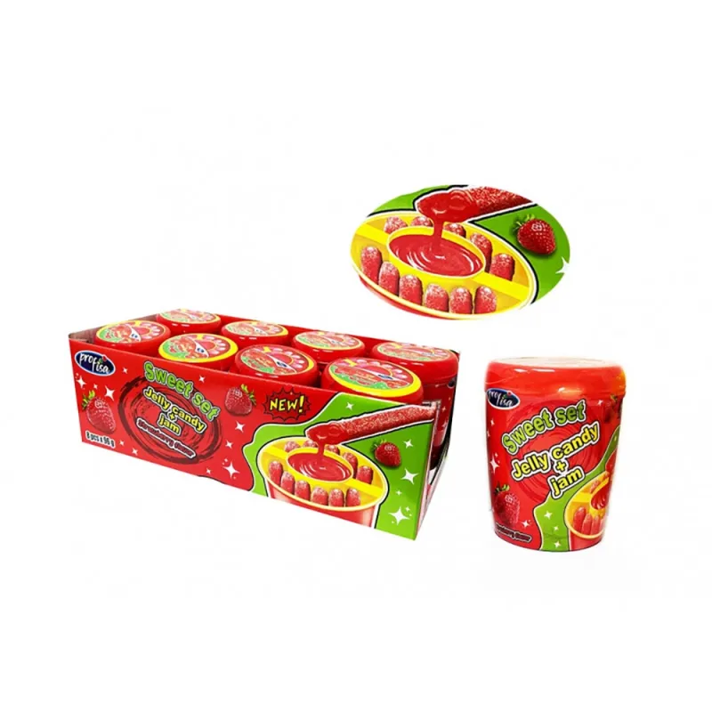 Sweet Set Jelly Candy + Jam 60g Strawberry (Pack of 8)