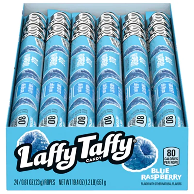 Laffy Taffy 23g Blue Raspberry Candy Ropes  (Pack of 24)