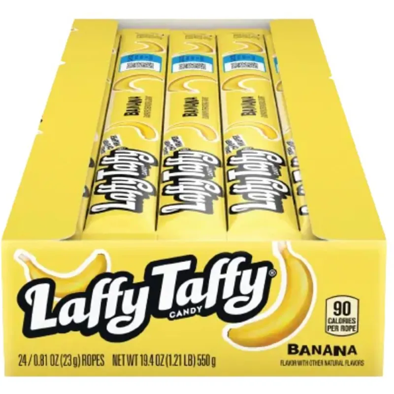 Laffy Taffy 23g Banana Candy Ropes  (Pack of 24)