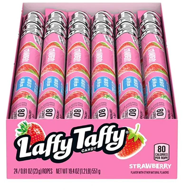 Laffy Taffy 23g Strawberry Candy Ropes  (Pack of 24)
