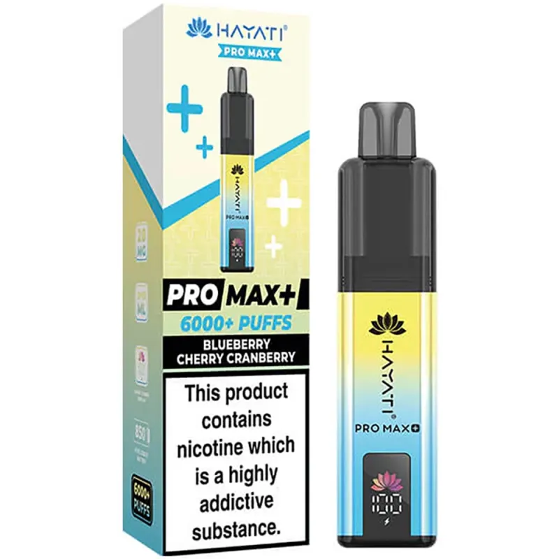 Hayati 6,000 Puffs Kits Blueberry Cherry Cranberry