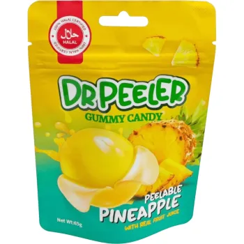 Dr Peeler Halal Peelable Pineapple Gummies 65g (Pack of 12)