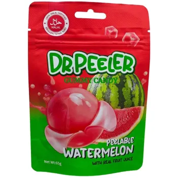 Dr Peeler Halal Peelable Watermelon Gummies 65g (Pack of 12)