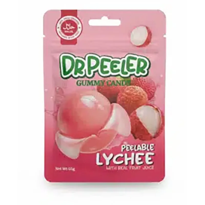 Dr Peeler Halal Peelable Lychee Gummies 65g (Pack of 12)