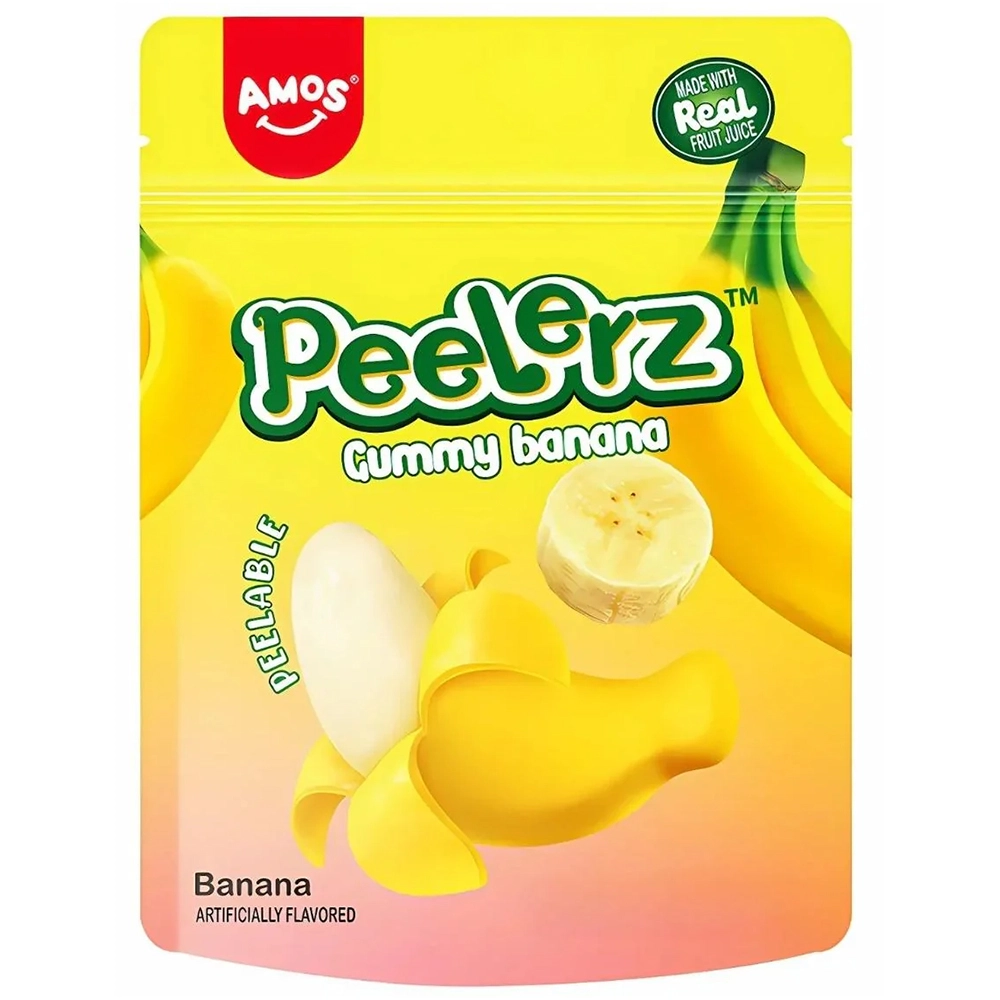 Amos Peelerz Banana Gummy Candy 120g (Pack of 12)