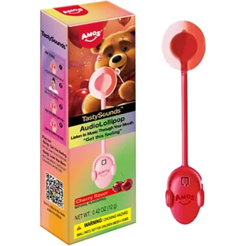 Amos Audio Lollypop 12g Cherry (Pack of 24)