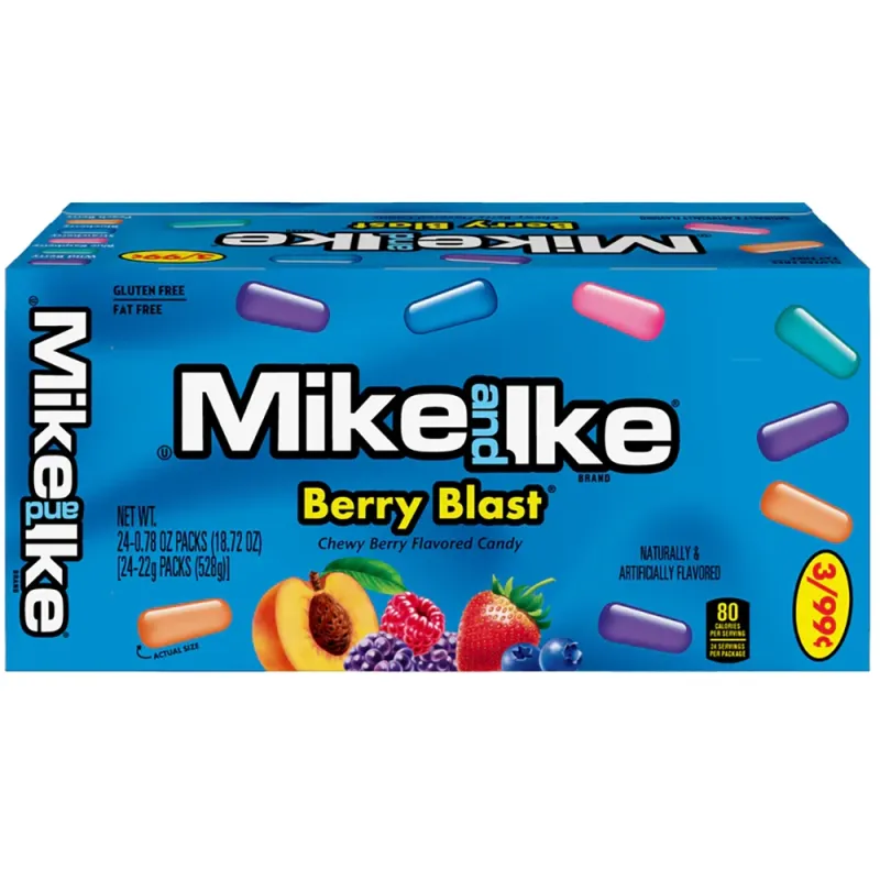 Mike & Ike 22g Berry Blast Flavoured Candy (Pack of 24)