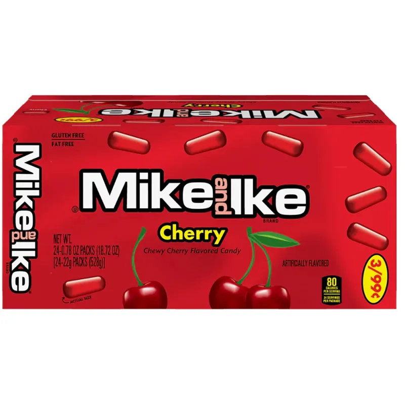 Mike & Ike 22g Cherry Flavoured Candy (Pack of 24)