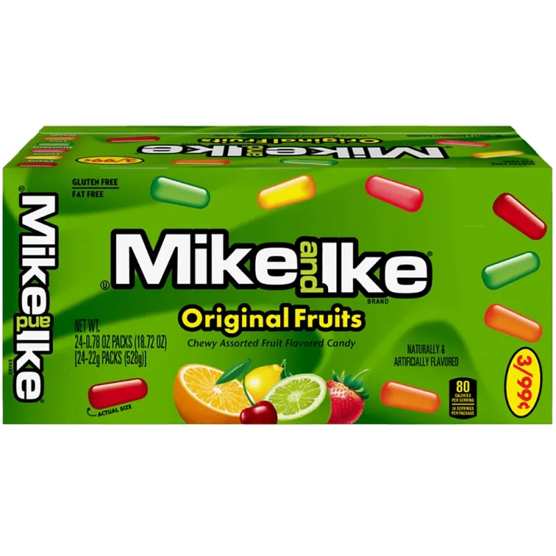 Mike & Ike 22g Original Fruits Flavoured Candy (Pack of 24)