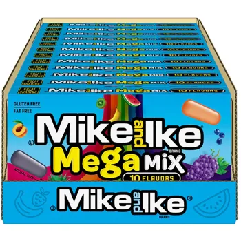 Mike & Ike Mega Mix Flavoured Candy Box (Pack of 12)