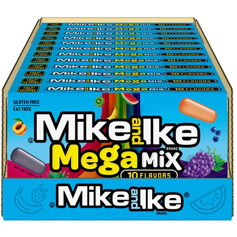 Mike & Ike Mega Mix Flavoured Candy Box (Pack of 12)