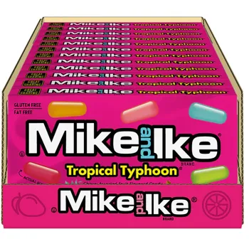 Mike & Ike Tropical Typhoon Flavoured Candy Box (Pack of 12)