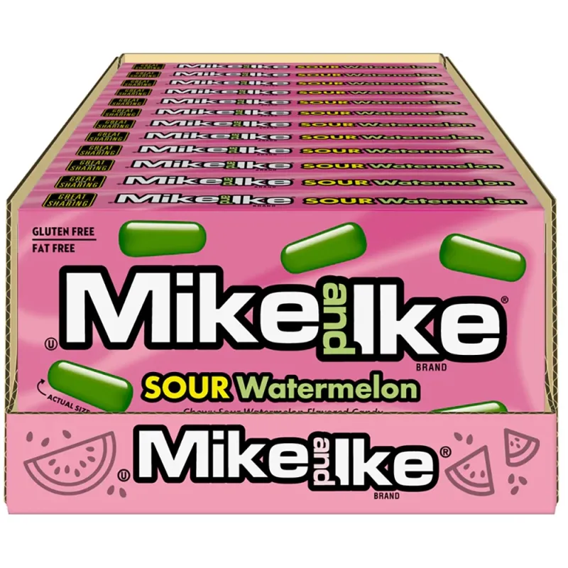 Mike & Ike Sour Watermelon Flavoured Candy Box (Pack of 12)