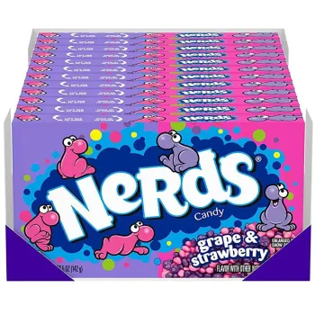 Nerds Grape & Strawberry Flavoured Candy 5OZ / 141g (Pack of 12)