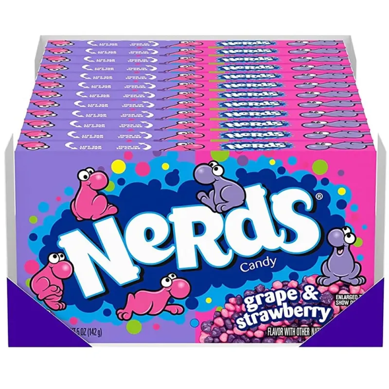 Nerds Grape & Strawberry Flavoured Candy 5OZ / 141g (Pack of 12)