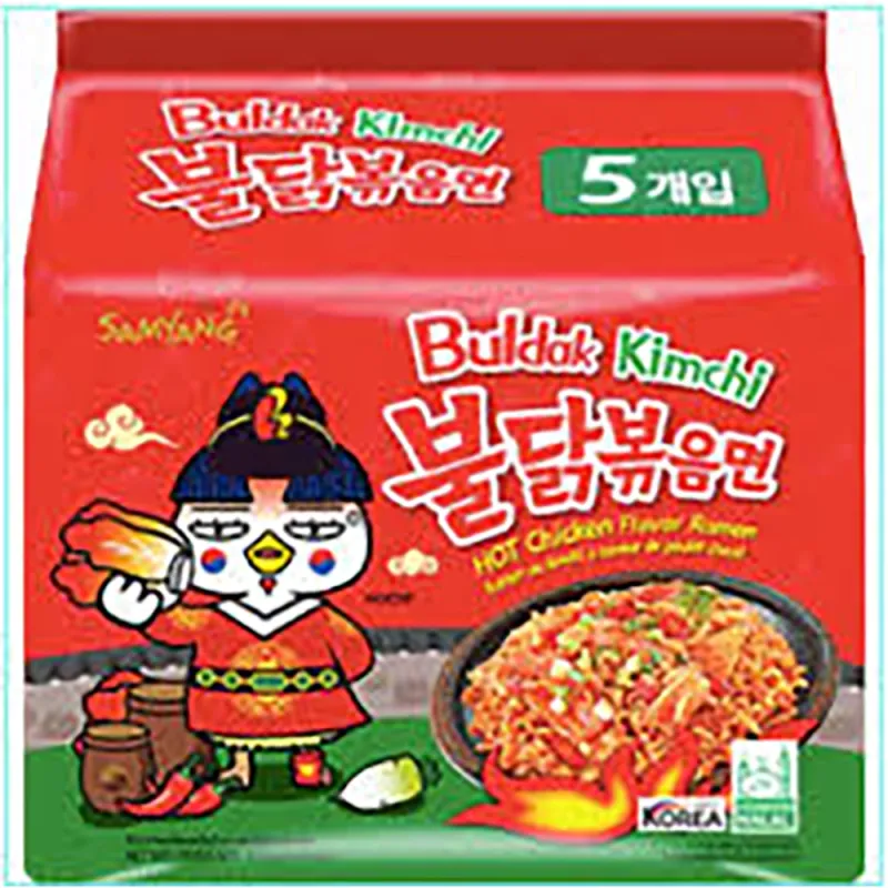 Samyang Buldak Kimchi Flavoured 140g Chicken Noodles (Pack of 5)