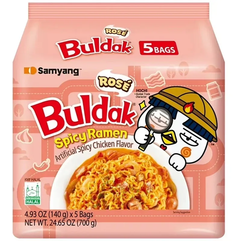 Samyang Buldak Rose 140g Chicken Flavoured Noodles (Pack of 5)