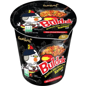 Samyang Buldak Cup Carbonara 80g Chicken Flavoured Noodles (Pack of 30)