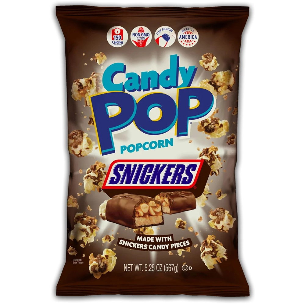 Candy Pop Snickers Popcorn 149g (Pack of 12)