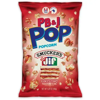 Candy Pop Strawberry PB & J Drizzled Popcorn 149g (Pack of 12)