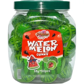 Jellylicious Watermelon Flavoured Gummy Candy Jar 18g (Pack of 50)