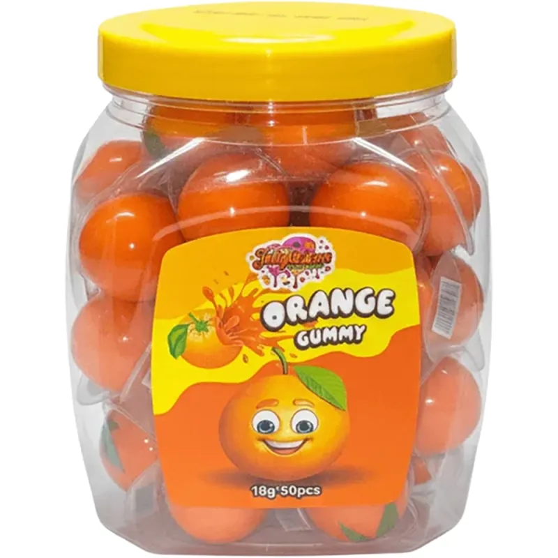 Jellylicious Orange Flavoured Gummy Candy Jar 18g (Pack of 50)