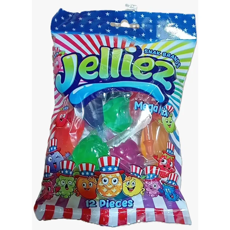 Snak Brands Mega Mix Flavoured Jelliez Pops 25g (Pack of 12)