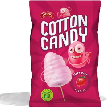 Soho Snacks Cotton Candy Strawberry Cup 30g (Pack of 24)