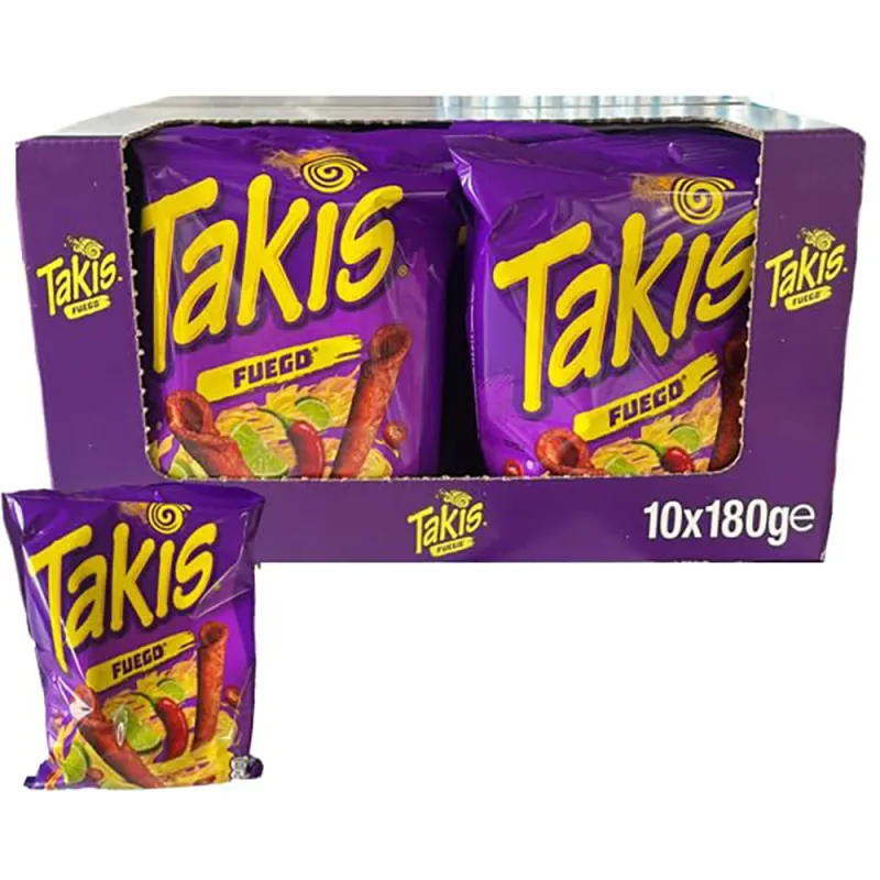 Takis Fuego Crisps 180g (Pack of 10)