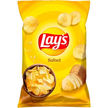 Lays Salt Flavour Chips 125g (Pack of 21)