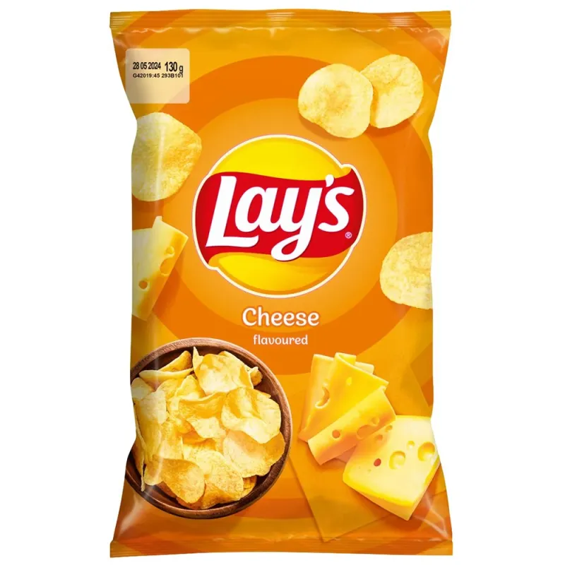 Lays Cheese Flavour Chips 125g (Pack of 21)
