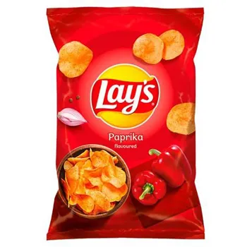 Lays Paprika Flavour Chips 125g (Pack of 21)