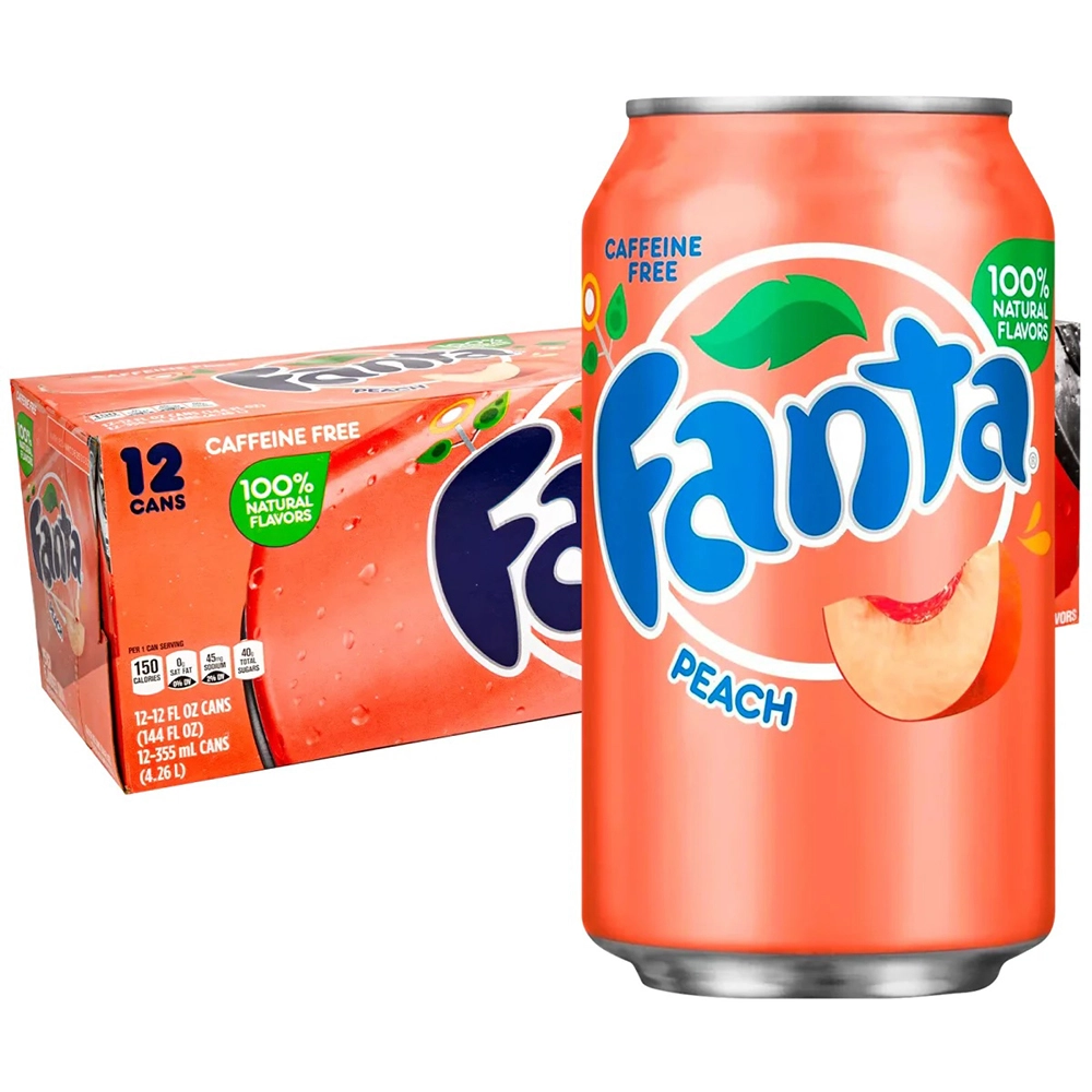 Fanta Peach 355ml Can (Pack of 12)