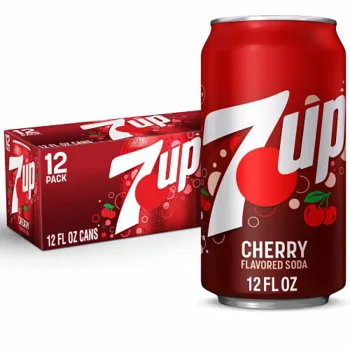 7UP Cherry Flavoured Soda Can 355ml (Pack of 12)