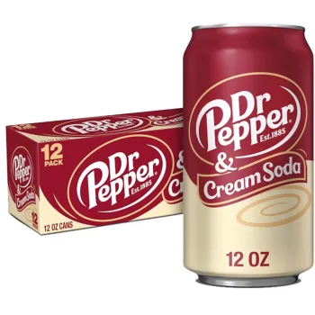 Dr Pepper Cream Soda Can 355ml (Pack of 12)