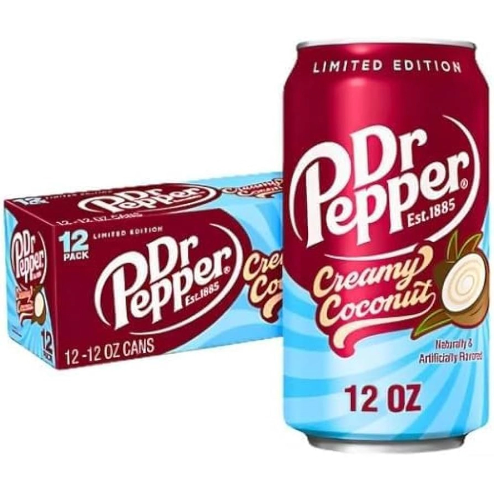 Dr Pepper Creamy Coconut Can 355ml (Pack of 12)