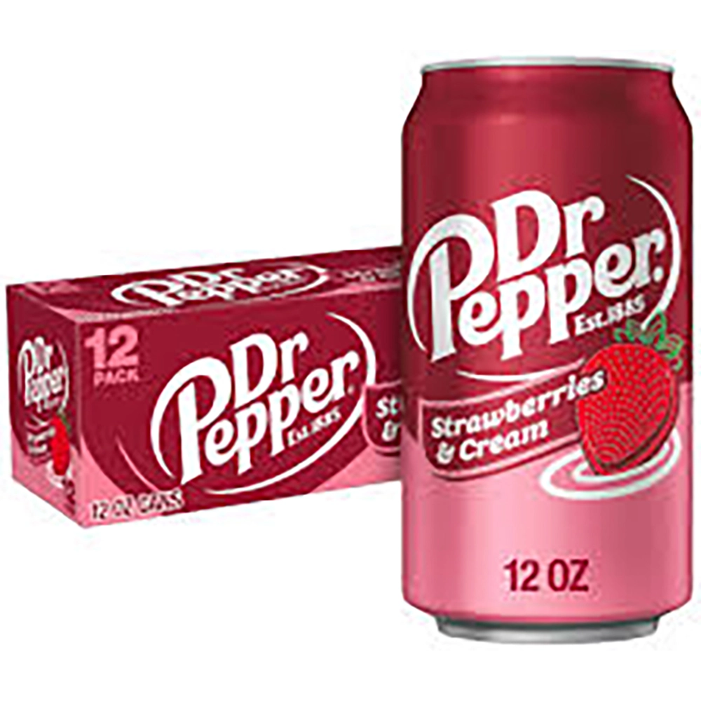 Dr Pepper Strawberries & Cream Can 355ml (Pack of 12)