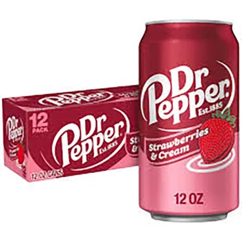 Dr Pepper Strawberries & Cream Can 355ml (Pack of 12)