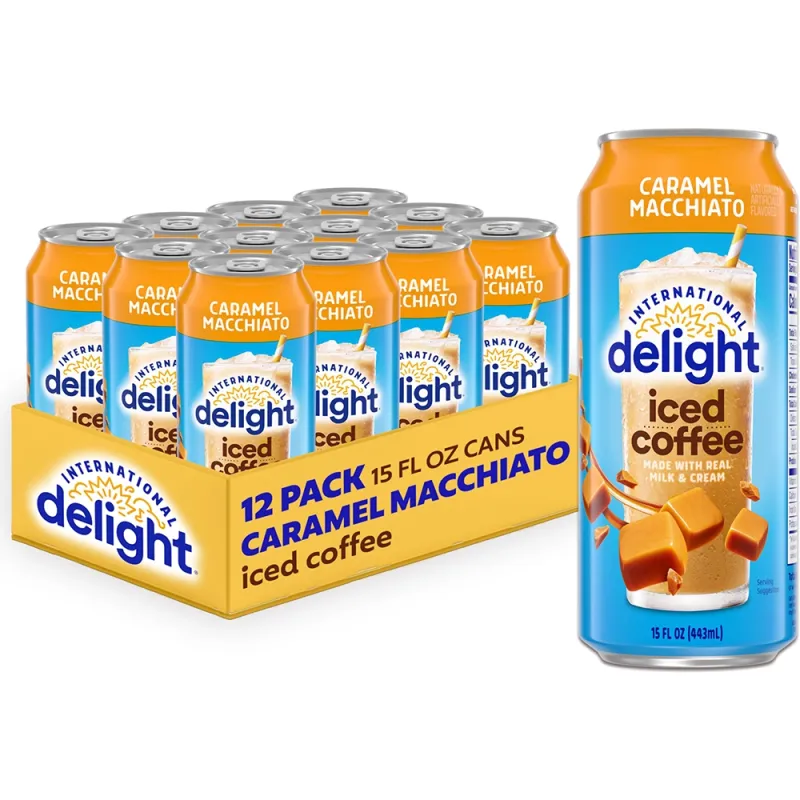 International Delight Caramel Macchiato Iced Coffee 433ml (Pack of 12)