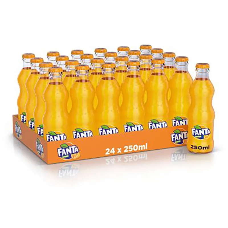 Fanta Orange Glass Bottle 250ml (Pack of 24)
