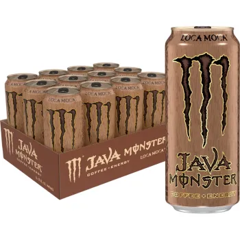 Java Monster Loca Moca Coffee + Energy Drink 473ml (Pack of 12)