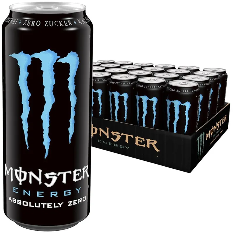 Monster Absolute Zero Energy Drink 500ml (Pack of 24)